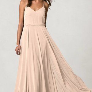 Jenny Yoo Inesse Chiffon Bridesmaid Dress--Soft Blush